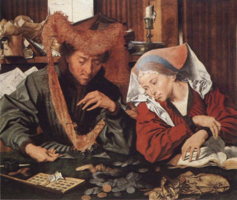 Marinus van Reymerswaele Money-changer and his wife